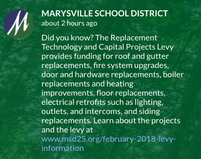 Reminder Replacement Levy February 13th