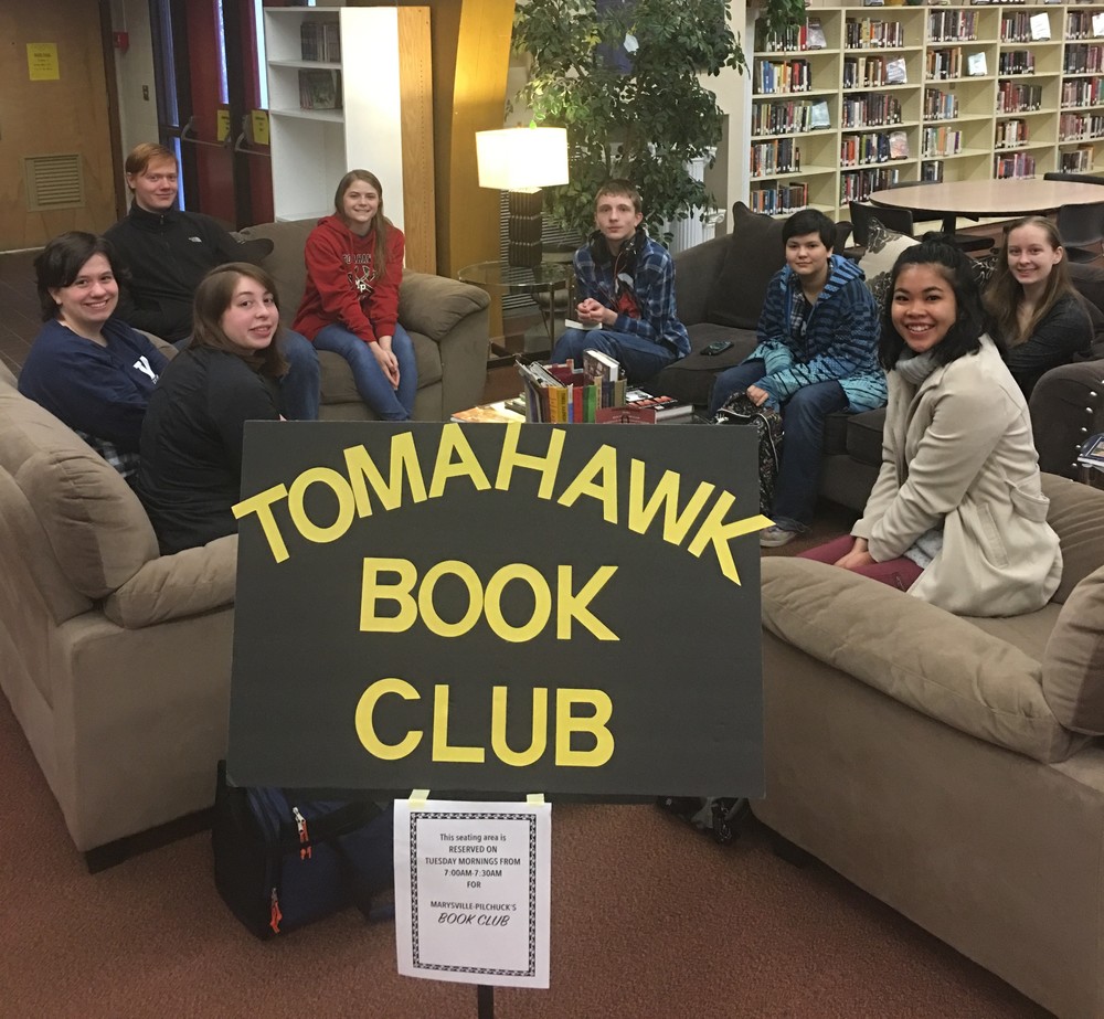 MP Book Club members gather in the library