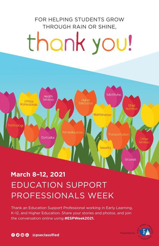 Education Support Professionals Week - March 8 - 12 | Marysville School