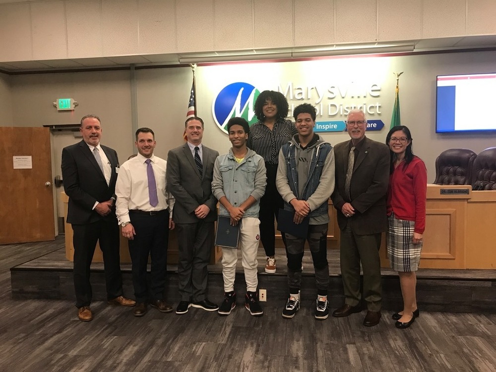 Marysville Students Read Resolution for Black History Month