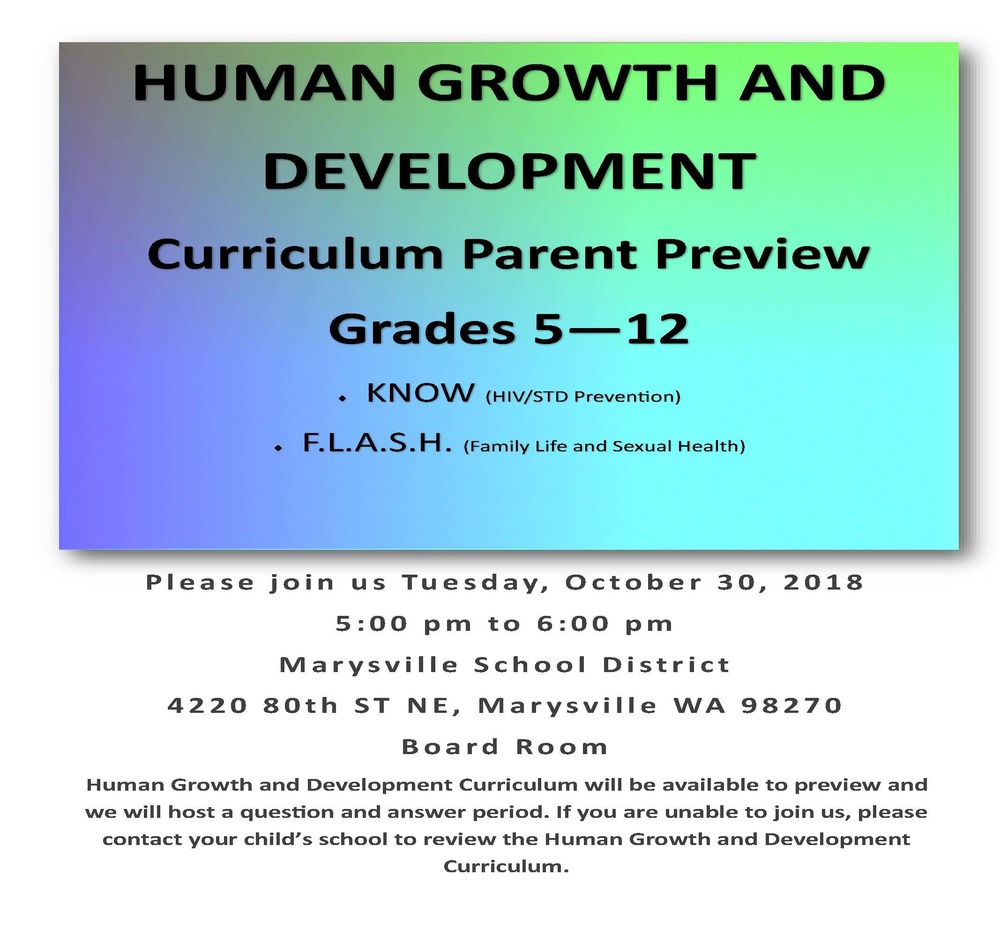 Human Growth and Development Curriculum Parent Preview for Grades 5 - 12