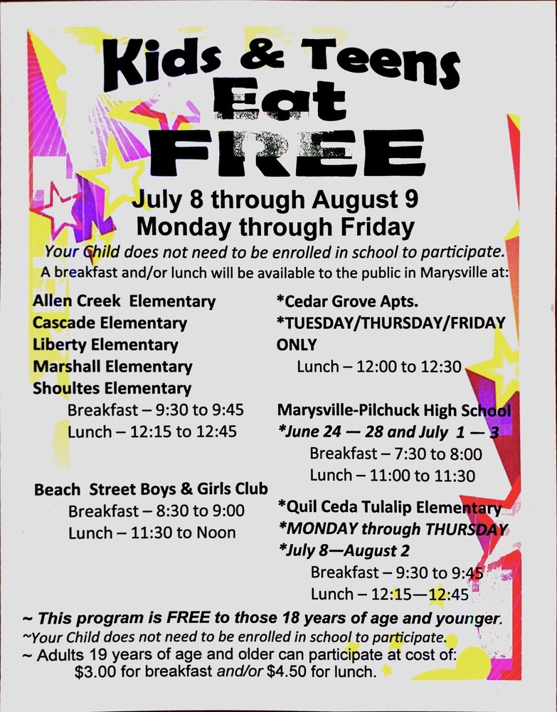 Kids and Teens Eat Free
