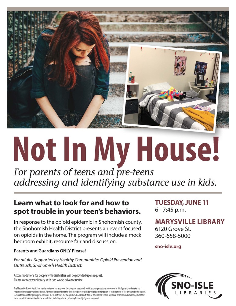 Marysville Public Library Event for Parents, Guardians and Teens