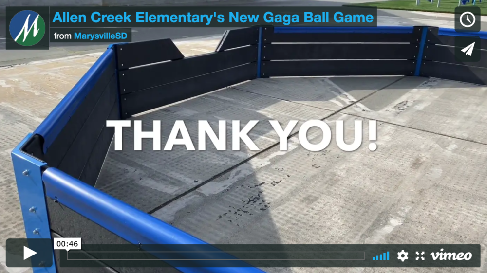 Allen Creek Elementary's New Gaga Ball Game Marysville School District 25