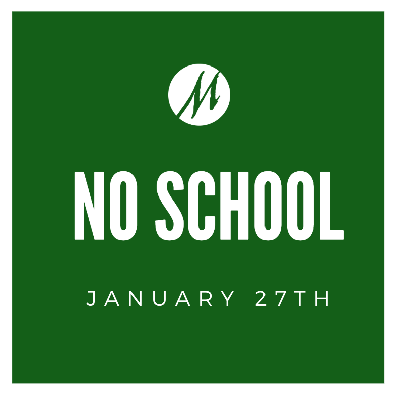 No School on Monday January 27 2020