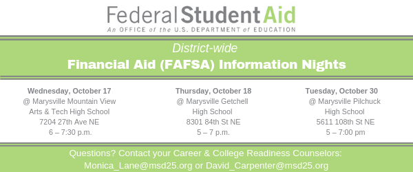 Fafsa Application Nights Marysville School District 25