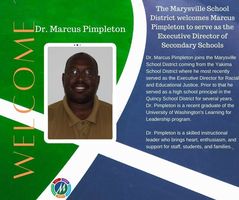 Welcome, Dr. Marcus Pimpleton, Executive Director of Secondary Schools