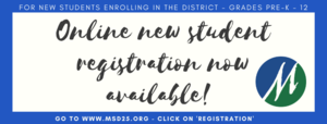 Online New Student Registration Now Available!