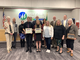 Kiwanis and Soroptimist Students of the month.