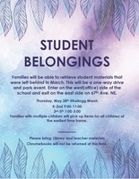 Student Belongings Event