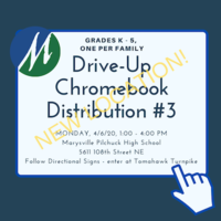 Grades K - 5 Chromebook Distribution #3, April 6, 2020