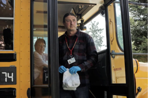WE'RE ON THE NEWS: Marysville School District's employees Matt Remle, Native American Lead Liaison, and Barb Shelton, Bus Driver, were featured in Time Magazine as they deliver meals to students on the Tulalip Indian Reservation.