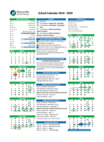 2019 - 2020 School Calendar and Bell Schedule