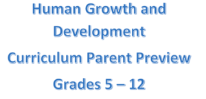 Human Growth and Development Curriculum Preview