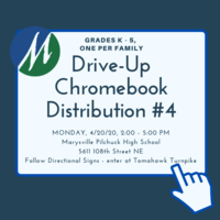 Chromebook Distribution #4 for Grades K - 5, April 20