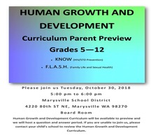 Human Growth and Development Curriculum Parent Preview for Grades 5 - 12