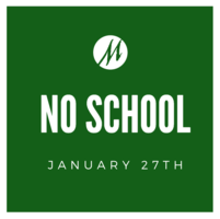 No School on Monday January 27 2020