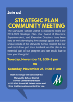 Join us! Strategic Plan Community Meetings