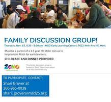Family Discussion Groups for Early Learning Math