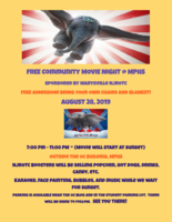FREE Community MOVIE NIGHT 7:00 PM August 28 @ MPHS Sponsored by Marysville NJROTC