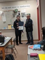 Zach Schalo, a 10th grader at Marysville-Pilchuck High School, received a community service award Thursday.