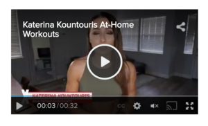 Katerina Kountouris at-home workouts: Watch the personal trainer introduce her first eight exercise videos you can watch at home.
