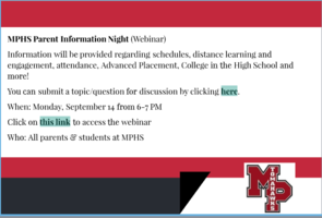 Parent Information Webinar