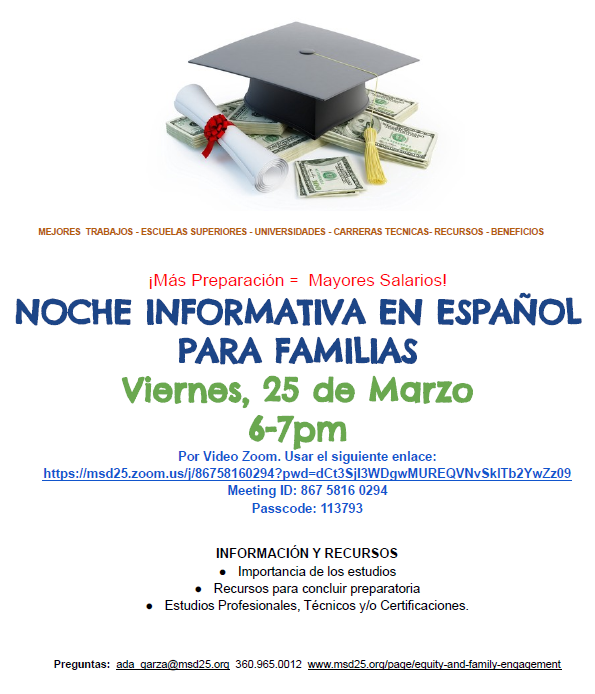 MSD25 Family Info Night in Spanish