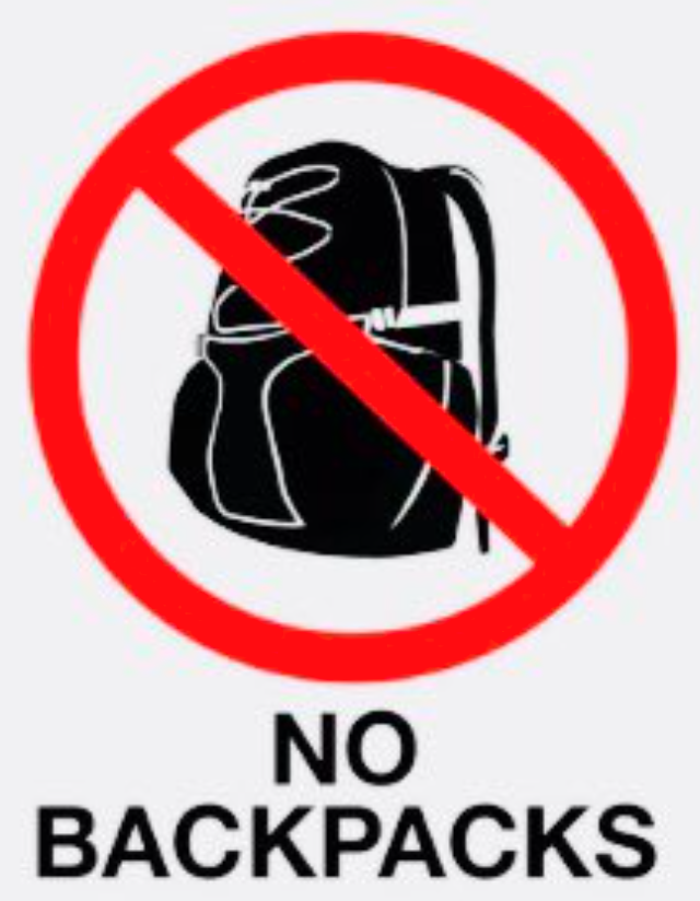No backpack