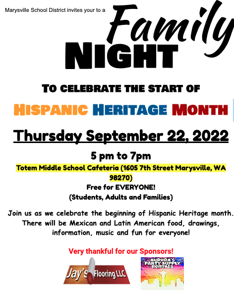 Hispanic Heritage Family Night