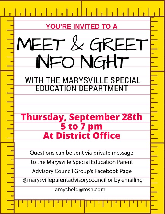 Special Education Meet and Greet Invite