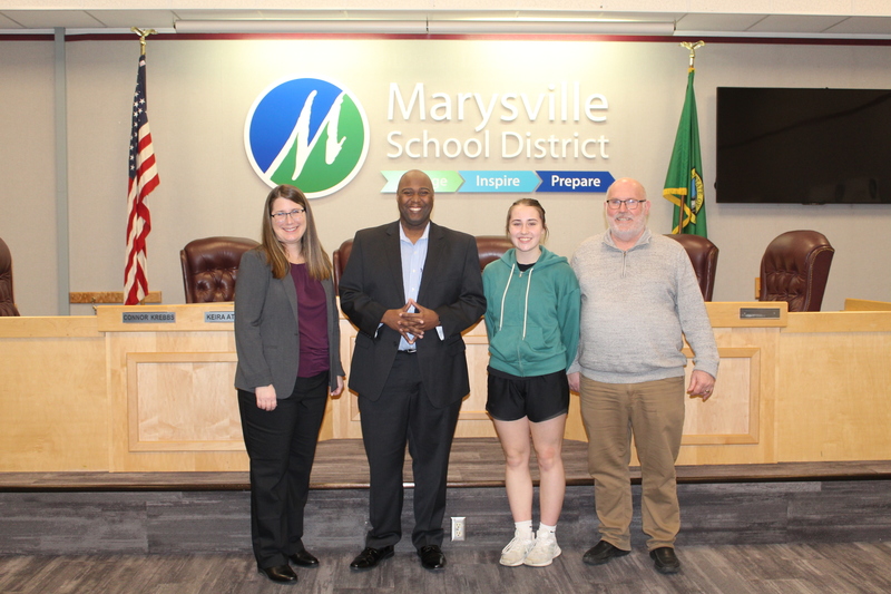 Superintendent Robbins administers the Oath of Office to newest school